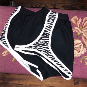 Derek Heart Shorts - Zebra side running shorts Derek Heart Shorts - Zebra side running shorts